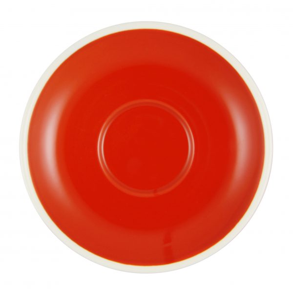 Saucer To Suit BW0030-35 - 140mm, Chilli-White from Brew. made out of Stoneware and sold in boxes of 6. Hospitality quality at wholesale price with The Flying Fork! 