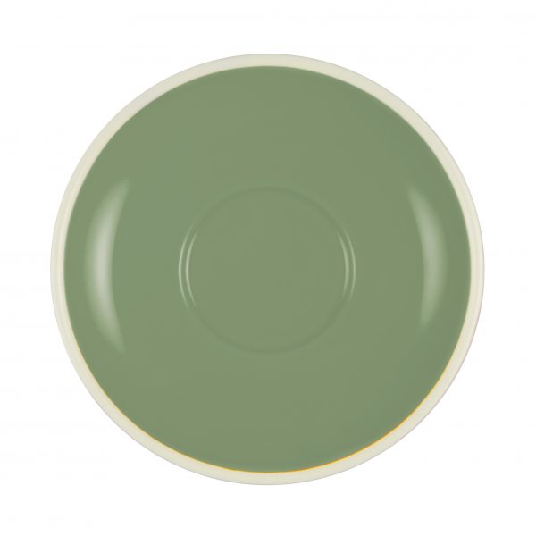 Saucer To Suit BW0245-24 - 140mm, Sage-White from Brew. made out of Stoneware and sold in boxes of 6. Hospitality quality at wholesale price with The Flying Fork! 