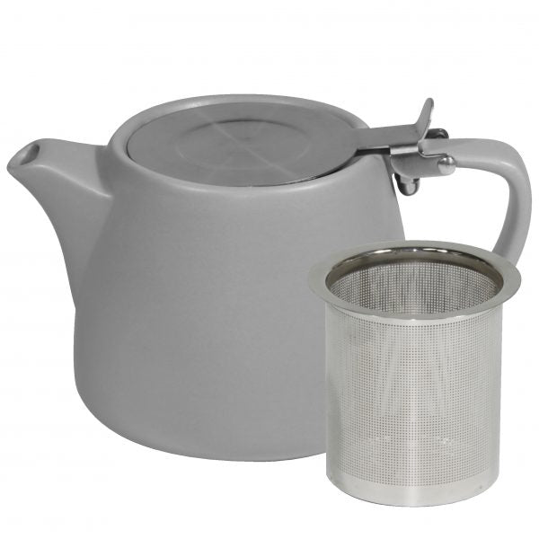 Stackable Teapot - with S-S Infuser, 500ml, Silver Ice from Brew. made out of Stoneware and sold in boxes of 2. Hospitality quality at wholesale price with The Flying Fork! 