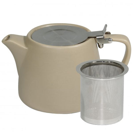 Stackable Teapot - with S-S Infuser-Lid, 500ml, Harvest from Brew. made out of Stoneware and sold in boxes of 2. Hospitality quality at wholesale price with The Flying Fork! 
