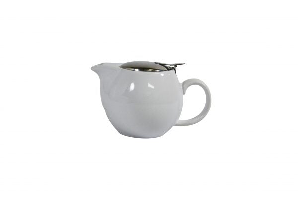 Infusion Teapot - with S-S Lid-Infuser, 350ml, White from Brew. made out of Stoneware and sold in boxes of 2. Hospitality quality at wholesale price with The Flying Fork! 
