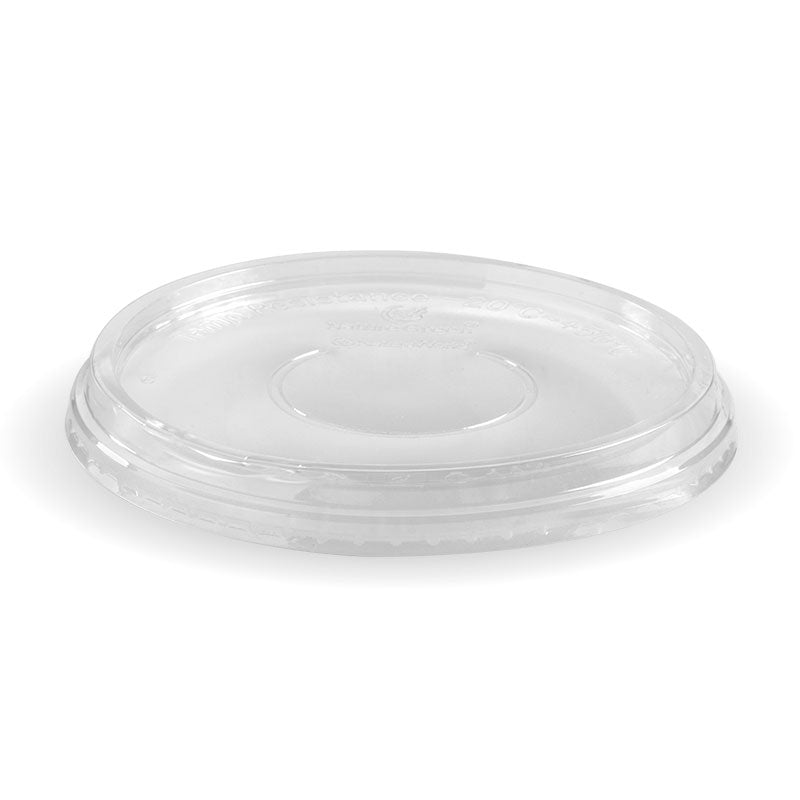 Bowl Lid - 600 And 700ml, 143mm, Clear (Box of 600) from BioPak. Compostable, made out of Bioplastic and sold in boxes of 1. Hospitality quality at wholesale price with The Flying Fork! 