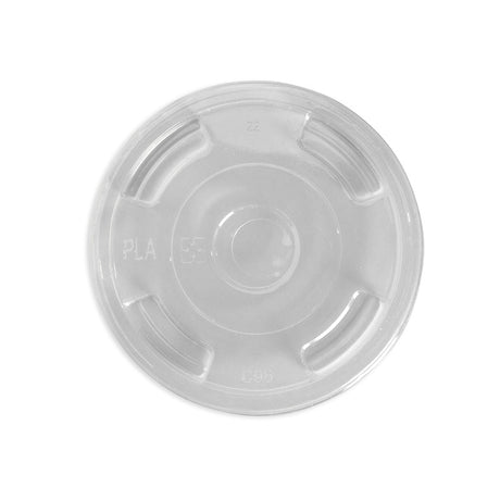 300-700ml cup flat lid with x-slot - clear - Carton of 1000 units