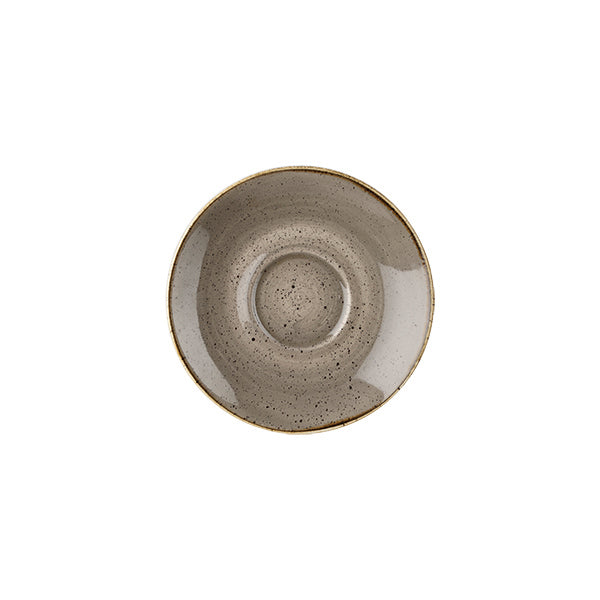 Cappuccino Saucer - 156mm, Peppercorn Grey, Stonecast from Churchill. made out of Porcelain and sold in boxes of 6. Hospitality quality at wholesale price with The Flying Fork! 