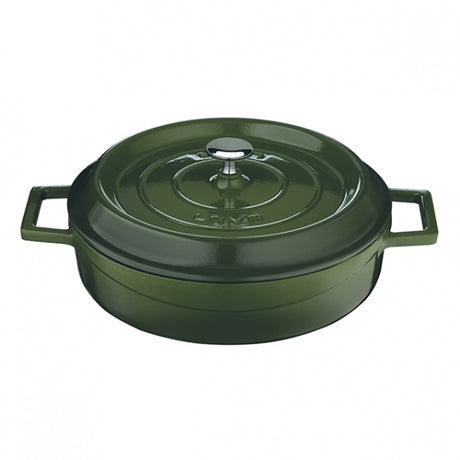 Casserole - Low, Green, 240mm from Lava. Sold in boxes of 1. Hospitality quality at wholesale price with The Flying Fork! 