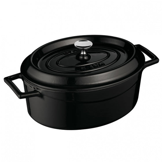 Casserole - Oval, Black, 250mm from Lava. Sold in boxes of 1. Hospitality quality at wholesale price with The Flying Fork! 