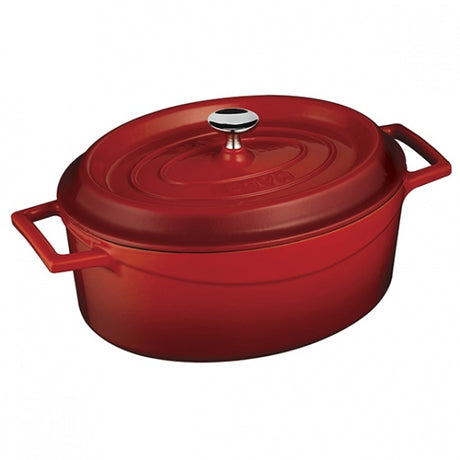 Casserole - Oval, Red, 290mm from Lava. Sold in boxes of 1. Hospitality quality at wholesale price with The Flying Fork! 