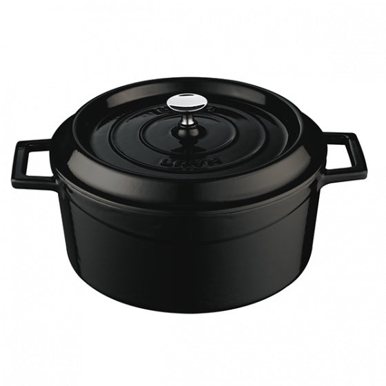 Casserole - Round, Black, 240mm from Lava. Sold in boxes of 1. Hospitality quality at wholesale price with The Flying Fork! 