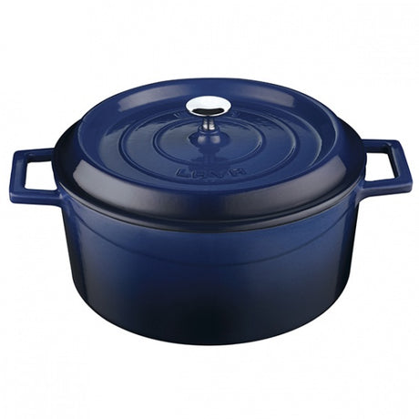 Casserole - Round, Blue, 240mm from Lava. Sold in boxes of 1. Hospitality quality at wholesale price with The Flying Fork! 