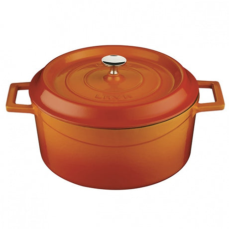 Casserole - Round, Orange, 280mm from Lava. Sold in boxes of 1. Hospitality quality at wholesale price with The Flying Fork! 