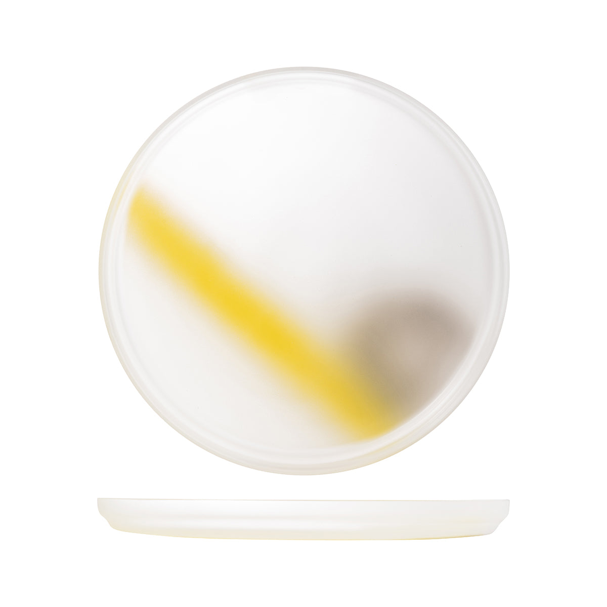 Glass Plate - 350mm, Yellow-Grey, Pigmento: Pack of 1