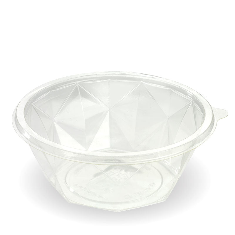 Salad Bowl - Clear, 32oz (Box of 450) from BioPak. Compostable, made out of Bioplastic and sold in boxes of 1. Hospitality quality at wholesale price with The Flying Fork! 