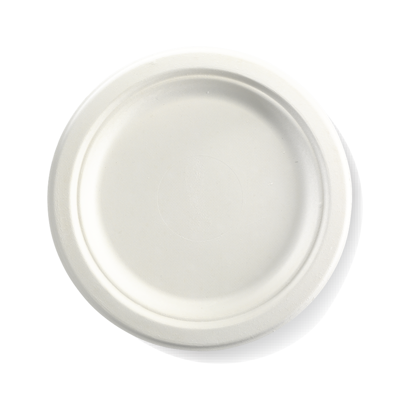 Compostable Plate - 22cm, Biocane (Pack of 125) from BioPak. Compostable, made out of Sugarcane Pulp and sold in boxes of 1. Hospitality quality at wholesale price with The Flying Fork! 