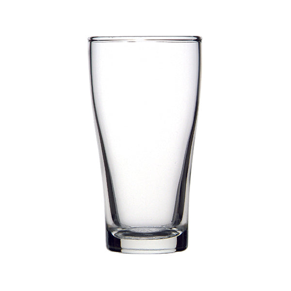 Conical Schooner Glass - 425ml, Nucleated from Crown Glassware. Sold in boxes of 48. Hospitality quality at wholesale price with The Flying Fork! 