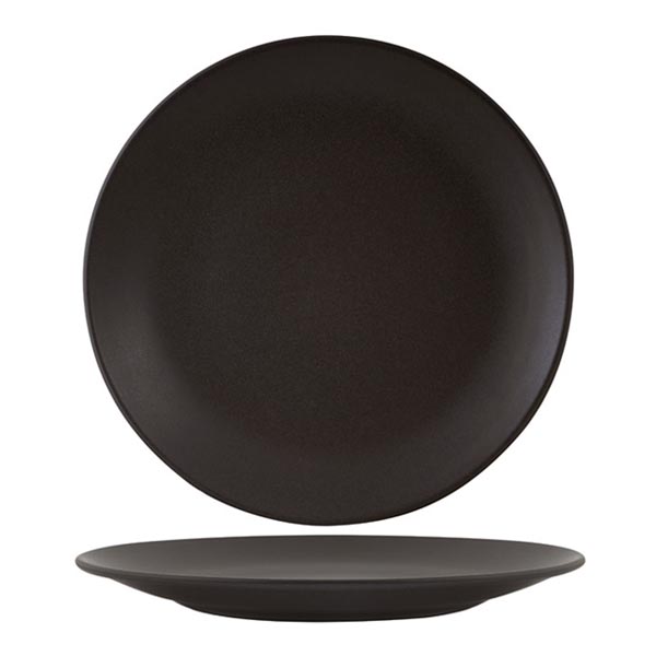 Round Coupe Plate - 225mm, Zuma Charcoal from Zuma. Matt Finish, made out of Ceramic and sold in boxes of 6. Hospitality quality at wholesale price with The Flying Fork! 