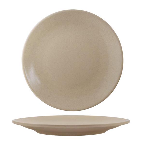 Round Coupe Plate - 225mm, Zuma Sand from Zuma. Matt Finish, made out of Ceramic and sold in boxes of 6. Hospitality quality at wholesale price with The Flying Fork! 