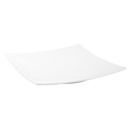 Curved Platter - White, 350 x 350mm from Ryner Melamine. Sold in boxes of 3. Hospitality quality at wholesale price with The Flying Fork! 
