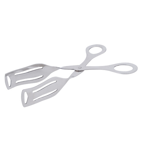 Deluxe Scissor Tong - With Slots, 18-8 200mm from TheFlyingFork. Sold in boxes of 1. Hospitality quality at wholesale price with The Flying Fork! 