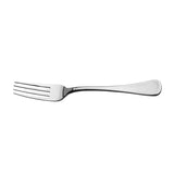 Stainless steel Dessert Fork on white background