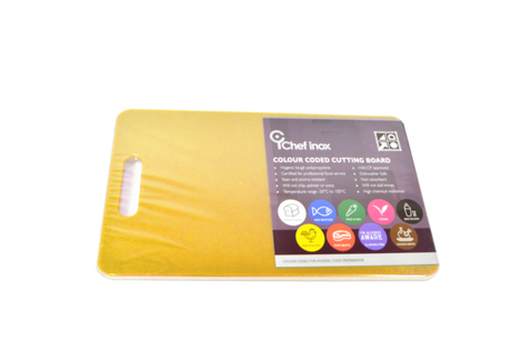 Polypropylene Cutting Board - 380x510x12mm, Yellow from Chef Inox. made out of Polypropylene and sold in boxes of 6. Hospitality quality at wholesale price with The Flying Fork! 