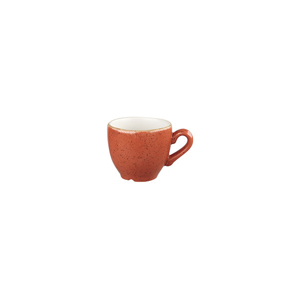 Espresso Cup - 100ml, Spiced Orange, Stonecast from Churchill. made out of Porcelain and sold in boxes of 6. Hospitality quality at wholesale price with The Flying Fork! 