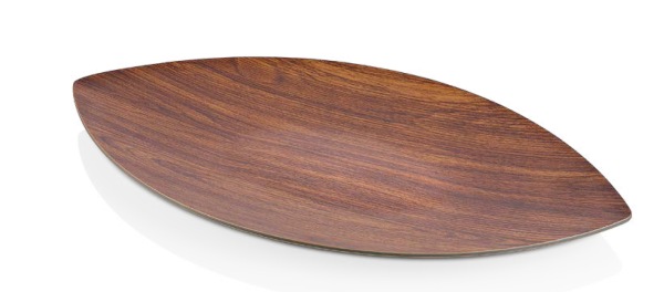 Leaf Shape Platter - 570x330mm from Evelin. made out of Polystyrene and sold in boxes of 1. Hospitality quality at wholesale price with The Flying Fork! 