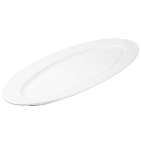 Fish Platter - White, 710 x 285mm from Ryner Melamine. Sold in boxes of 3. Hospitality quality at wholesale price with The Flying Fork! 