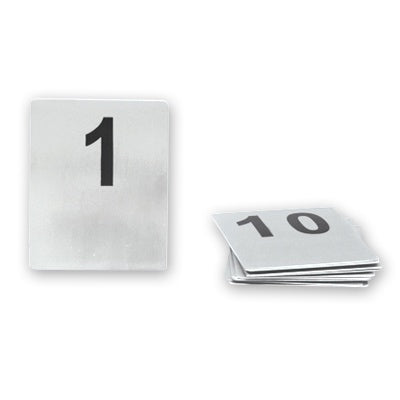 Flat Table Numbers - S-S, Set 11 - 20 from TheFlyingFork. Sold in boxes of 1. Hospitality quality at wholesale price with The Flying Fork! 