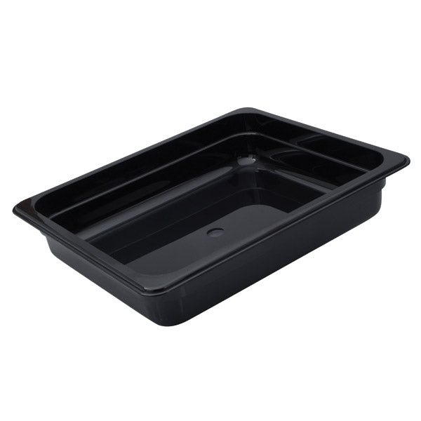 Food Pan - Pc, Black, 1-2 Size 65mm from Trenton. made out of Polycarbonate and sold in boxes of 1. Hospitality quality at wholesale price with The Flying Fork! 