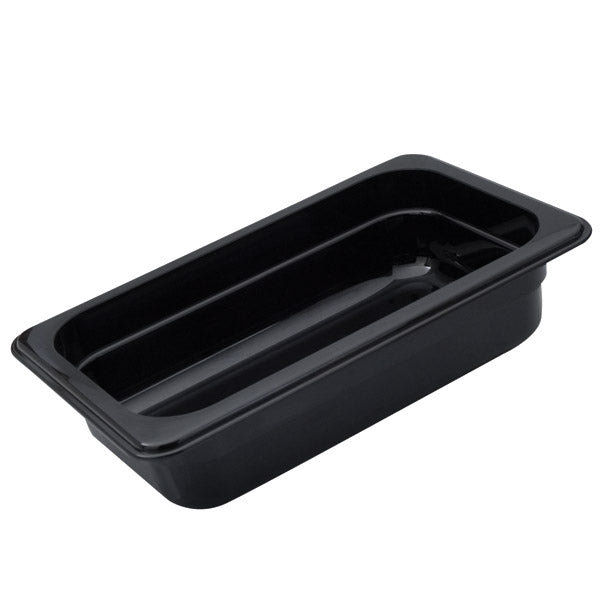 Food Pan - Pc, Black, 1-3 Size 65mm from Trenton. made out of Polycarbonate and sold in boxes of 1. Hospitality quality at wholesale price with The Flying Fork! 