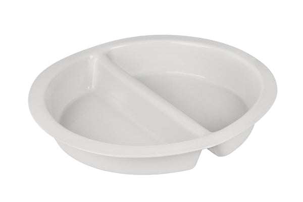 Food Pan - Round, White, 1 Divider, 380mm from Ryner Tableware