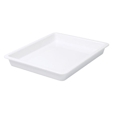 Food Pan - White, 1-2 Size 40mm from Ryner Melamine. made out of Melamine and sold in boxes of 3. Hospitality quality at wholesale price with The Flying Fork! 