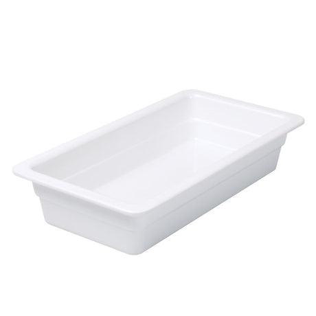 Food Pan - White, 1-3 Size 65mm - Melamine from Ryner Melamine. made out of Melamine and sold in boxes of 3. Hospitality quality at wholesale price with The Flying Fork! 