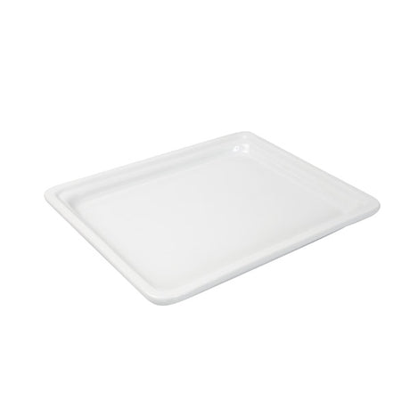 Food Pan - White, 1-2 Size 25mm from Ryner Tableware. made out of Porcelain and sold in boxes of 4. Hospitality quality at wholesale price with The Flying Fork! 