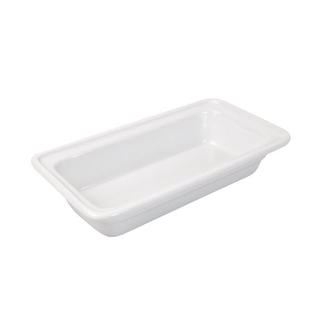 Food Pan - White, 1-3 Size 65mm from Ryner Tableware. made out of Porcelain and sold in boxes of 2. Hospitality quality at wholesale price with The Flying Fork! 
