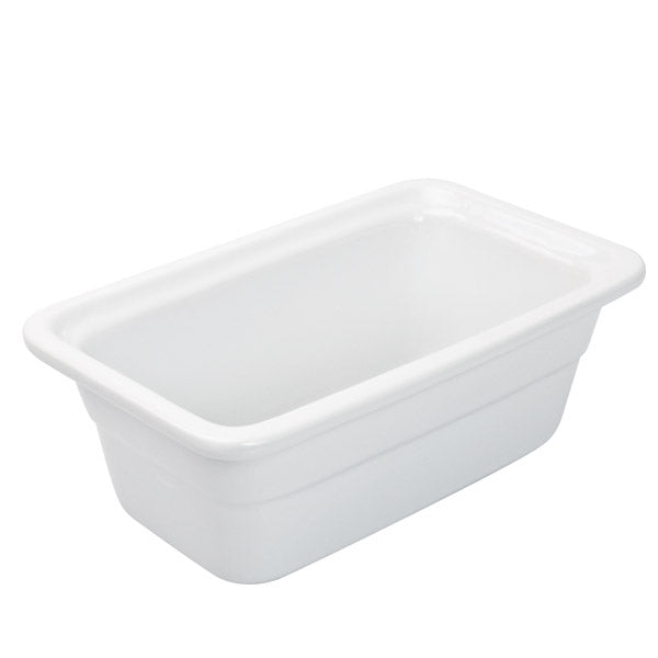 Food Pan - White, 1-4 Size 100mm from Ryner Tableware. made out of Porcelain and sold in boxes of 2. Hospitality quality at wholesale price with The Flying Fork! 