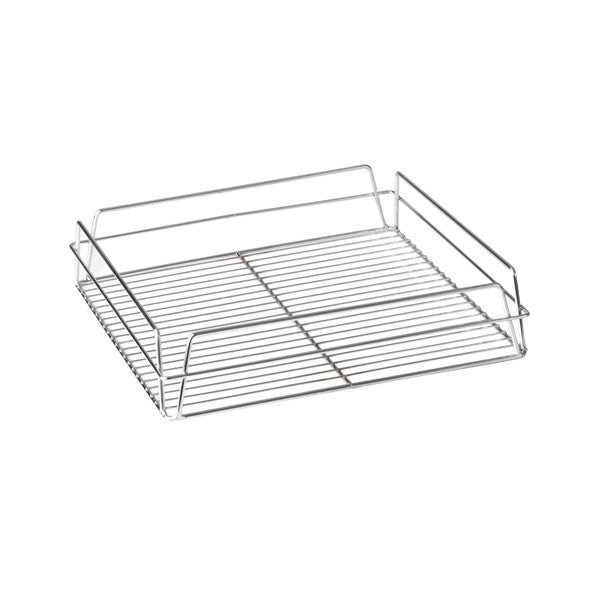 Glass Basket - Square, Chrome 355 x 355 x 75mm from TheFlyingFork. Sold in boxes of 10. Hospitality quality at wholesale price with The Flying Fork! 