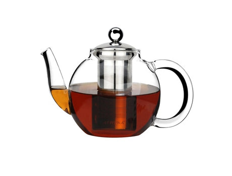 Glass Teapot with Infuser - 1000mL from Athena. made out of Glass and sold in boxes of 8. Hospitality quality at wholesale price with The Flying Fork! 