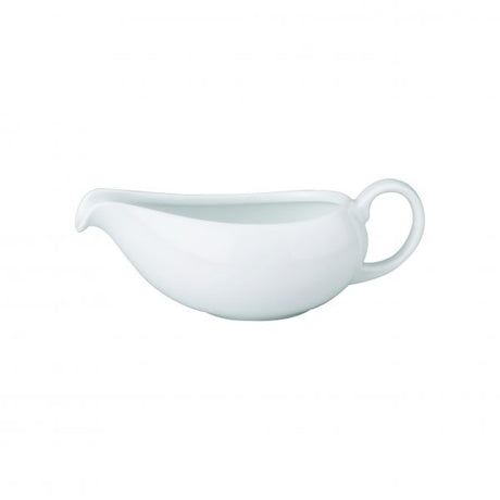 White gravy boat on white background