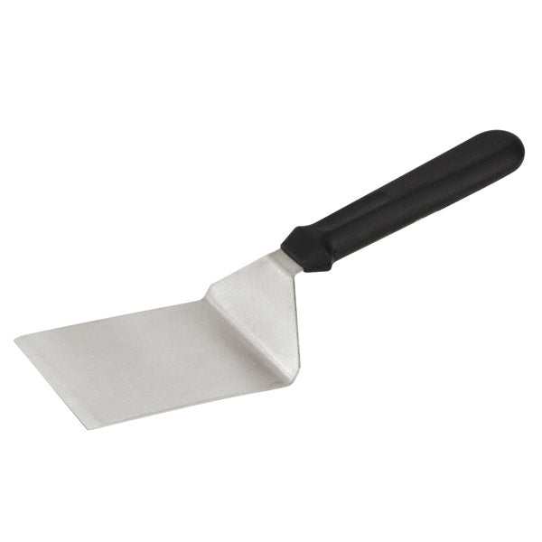 Griddle Scraper - S-S, 95 x 110mm, Black Handle from TheFlyingFork. Sold in boxes of 1. Hospitality quality at wholesale price with The Flying Fork! 