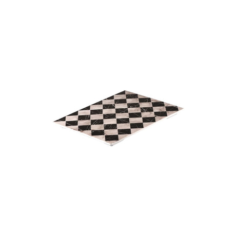 Flat Rectangular Platter, 325 x 265mm, Melamine - Checkered from Ryner Melamine. Sold in boxes of 3. Hospitality quality at wholesale price with The Flying Fork! 