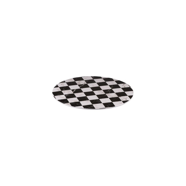 Flat Round Platter, 330mm, Melamine - Checkered from Ryner Melamine. Sold in boxes of 3. Hospitality quality at wholesale price with The Flying Fork! 