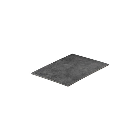 Flat Rectangular Platter, 325 x 265mm, Melamine - Dark Concrete from Ryner Melamine. Sold in boxes of 6. Hospitality quality at wholesale price with The Flying Fork! 