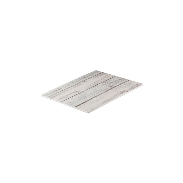 Flat Rectangular Platter, 325 x 265mm, Melamine - Shabby from Ryner Melamine. Sold in boxes of 6. Hospitality quality at wholesale price with The Flying Fork! 