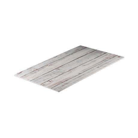 Flat Rectangular Platter, 530 x 325mm, Melamine - Shabby from Ryner Melamine. Sold in boxes of 3. Hospitality quality at wholesale price with The Flying Fork! 