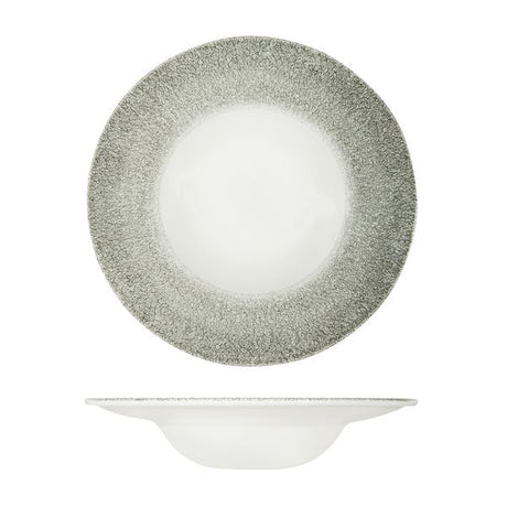 Plate Wide Rim Bowl 277mm - Raku Quartz Black from Churchill. made out of Porcelain and sold in boxes of 6. Hospitality quality at wholesale price with The Flying Fork! 