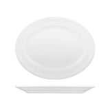 Oval Plate - 305mm, Buckingham from Churchill. Textured, made out of Porcelain and sold in boxes of 12. Hospitality quality at wholesale price with The Flying Fork! 