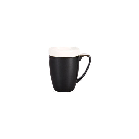Mug - 340ml, Monochrome Black from Churchill. made out of Porcelain and sold in boxes of 12. Hospitality quality at wholesale price with The Flying Fork! 
