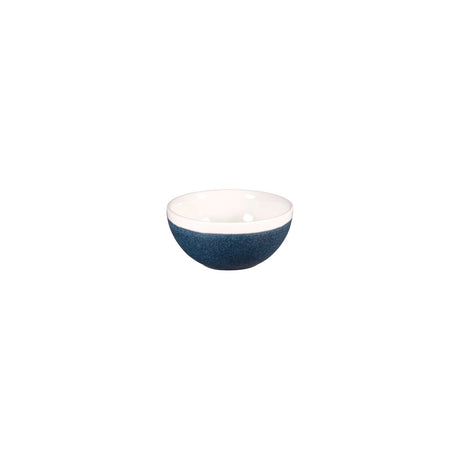 Round Bowl - 132mm, Monochrome Blue from Churchill. made out of Porcelain and sold in boxes of 12. Hospitality quality at wholesale price with The Flying Fork! 