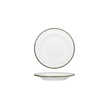 Round Plate 170mm - Tintin White & Green from Luzerne. made out of Ceramic and sold in boxes of 12. Hospitality quality at wholesale price with The Flying Fork! 